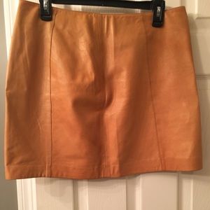 Camel Leather Gap Skirt Size 6
